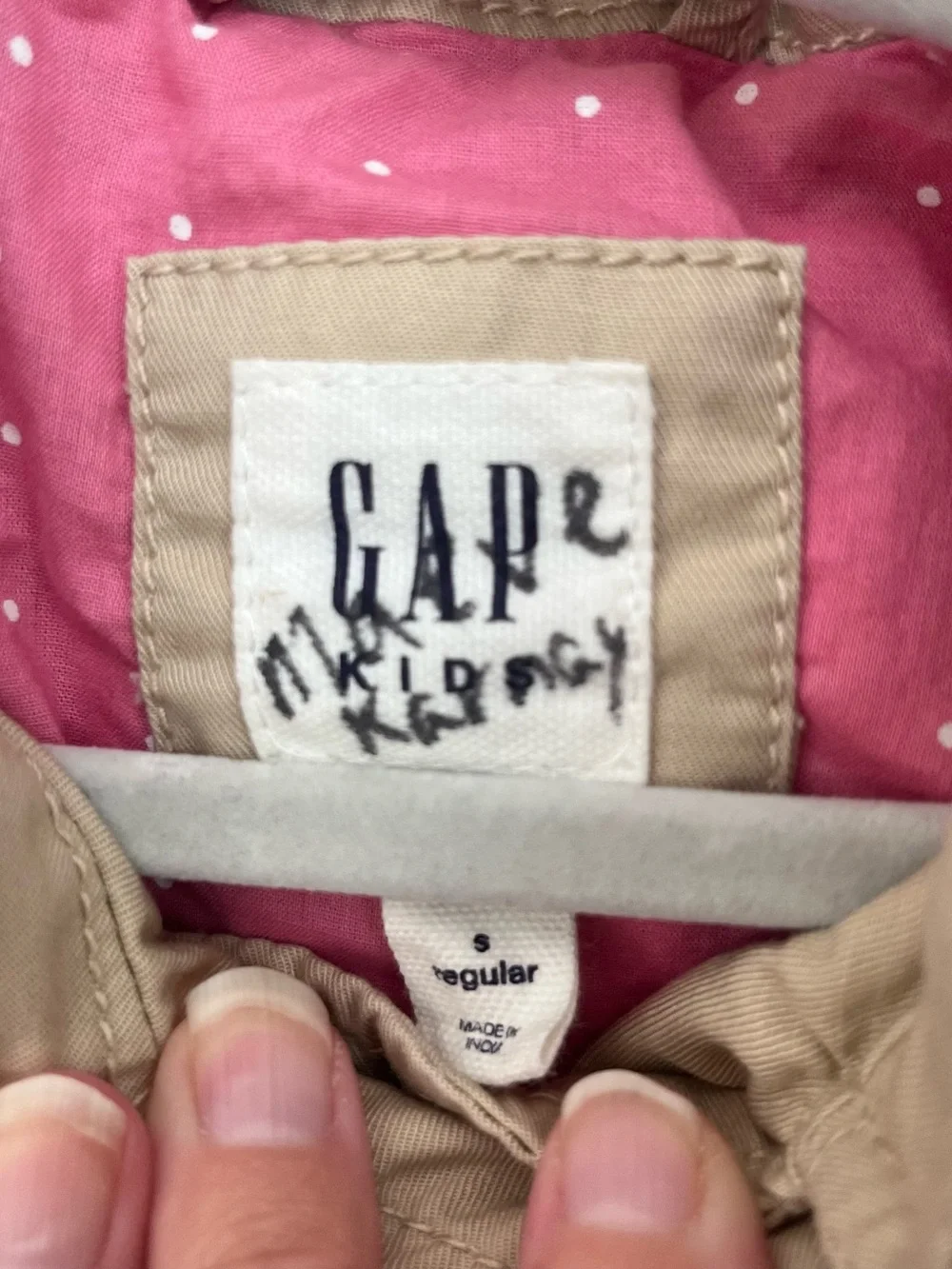 GAP Beige Double-Breasted Girls' Trench Coat